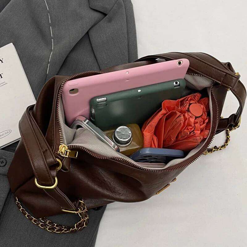 Large Capacity Hobos Bag For Women Designer Handbag Purses 2023 New In PU Multifunction Chain Sequined Backpacks Shoulder