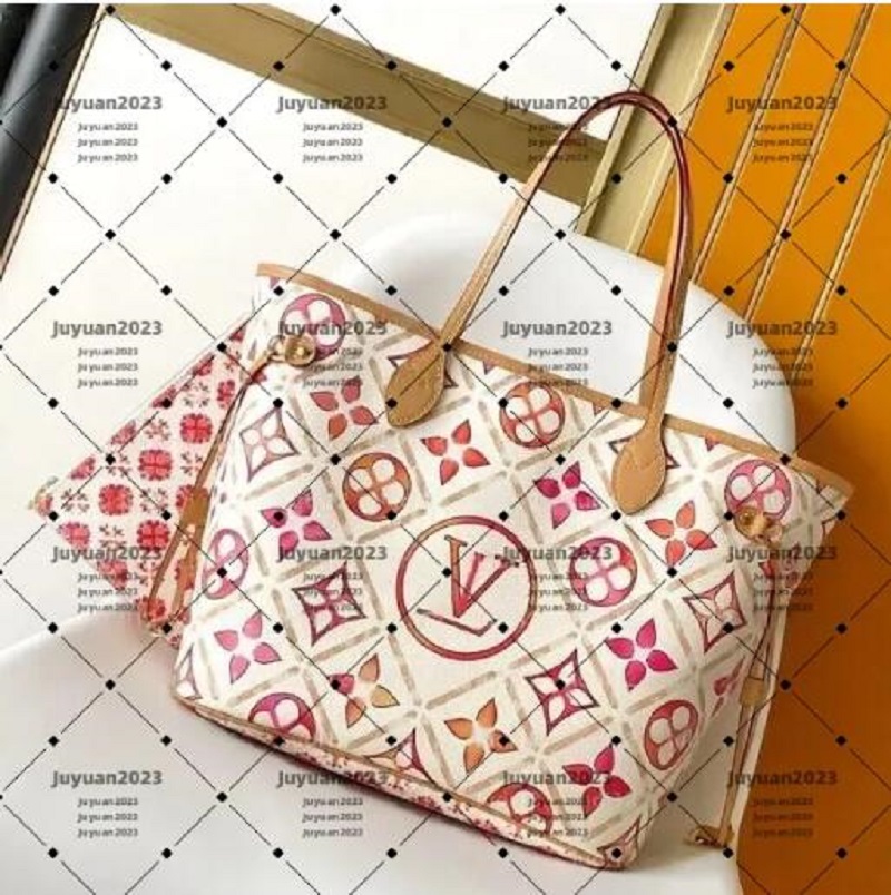 Multicolor Designer Nneverfull Handbag Womens Crossbody Shoulder High Capacity Shopping Bag Leather Fashion Tote Mirror Quality Composite Bag 10A M7889