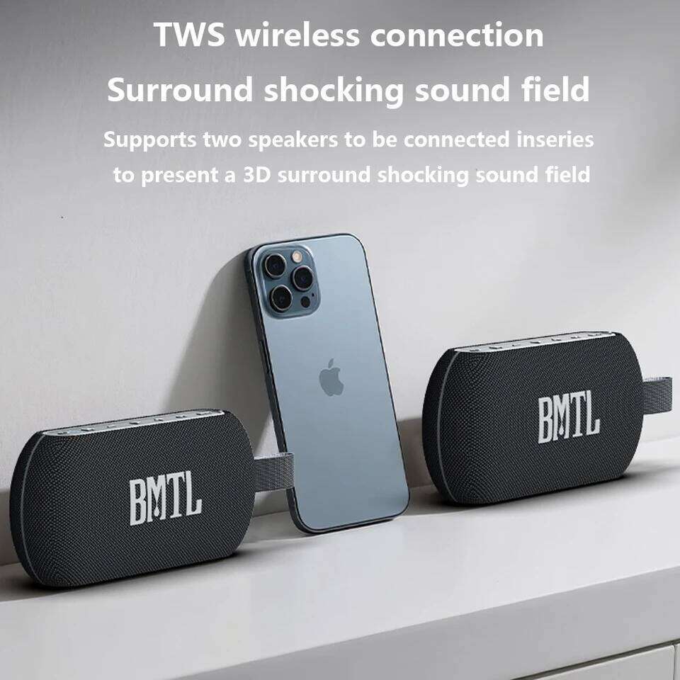 BMTL Mission IPX Waterproof Portable Bluetooth Speaker W mAh BT TWS Wireless Subwoofer Outdoor Soundbox TF AUX C