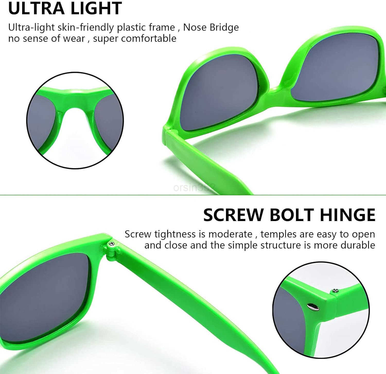 20 Pairs Bulk Sunglasses for Adult Retro 70s 90s Cheap Glasses for Party Supplies BlackW250903