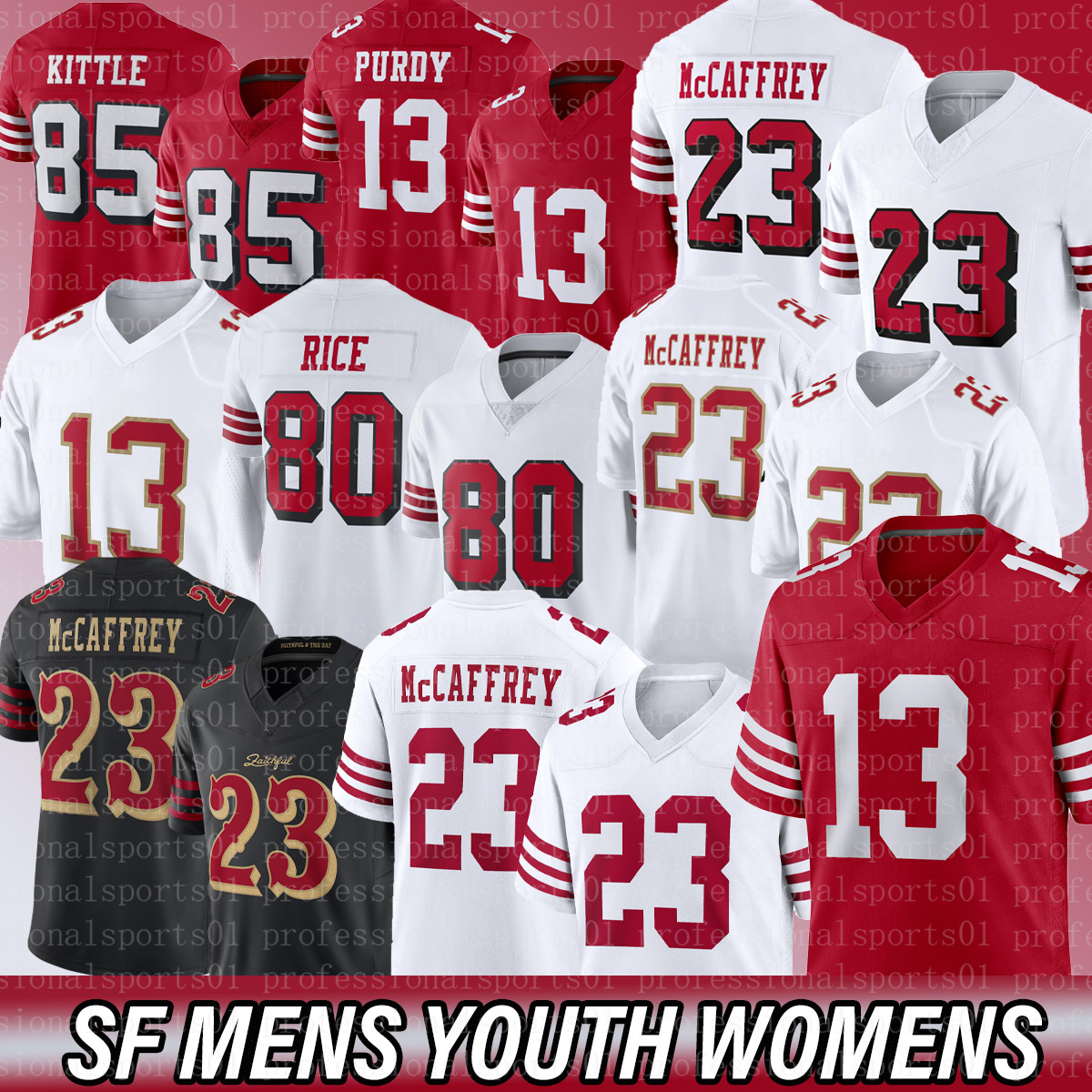 San FranciscoS Jersey 49erss Jersey Christian McCaffrey Brock Purdy Nick Bosa George Kittle Fred Warner sf 49ersJersey football Jersey