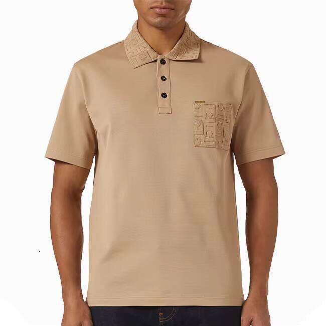 Luxury Men's Golf Polo High Quality V-Neck Short Sleeve Designer Sports Shirt Solid Pattern Apparel