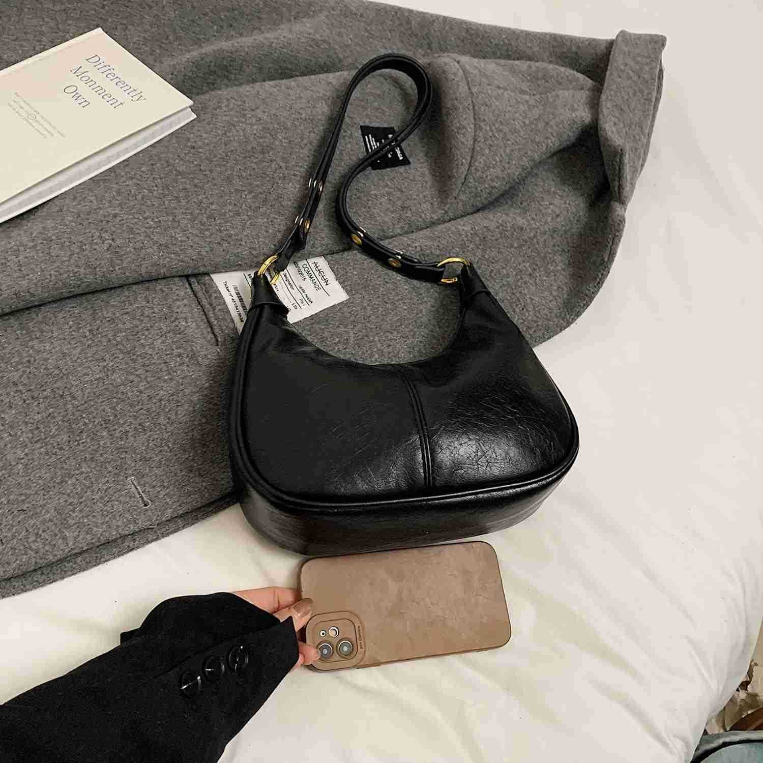 Small Hobo Bag for Women Retro Crescent Shoulder Purse Fall Soft Crossbody Handbag 2025 M250903
