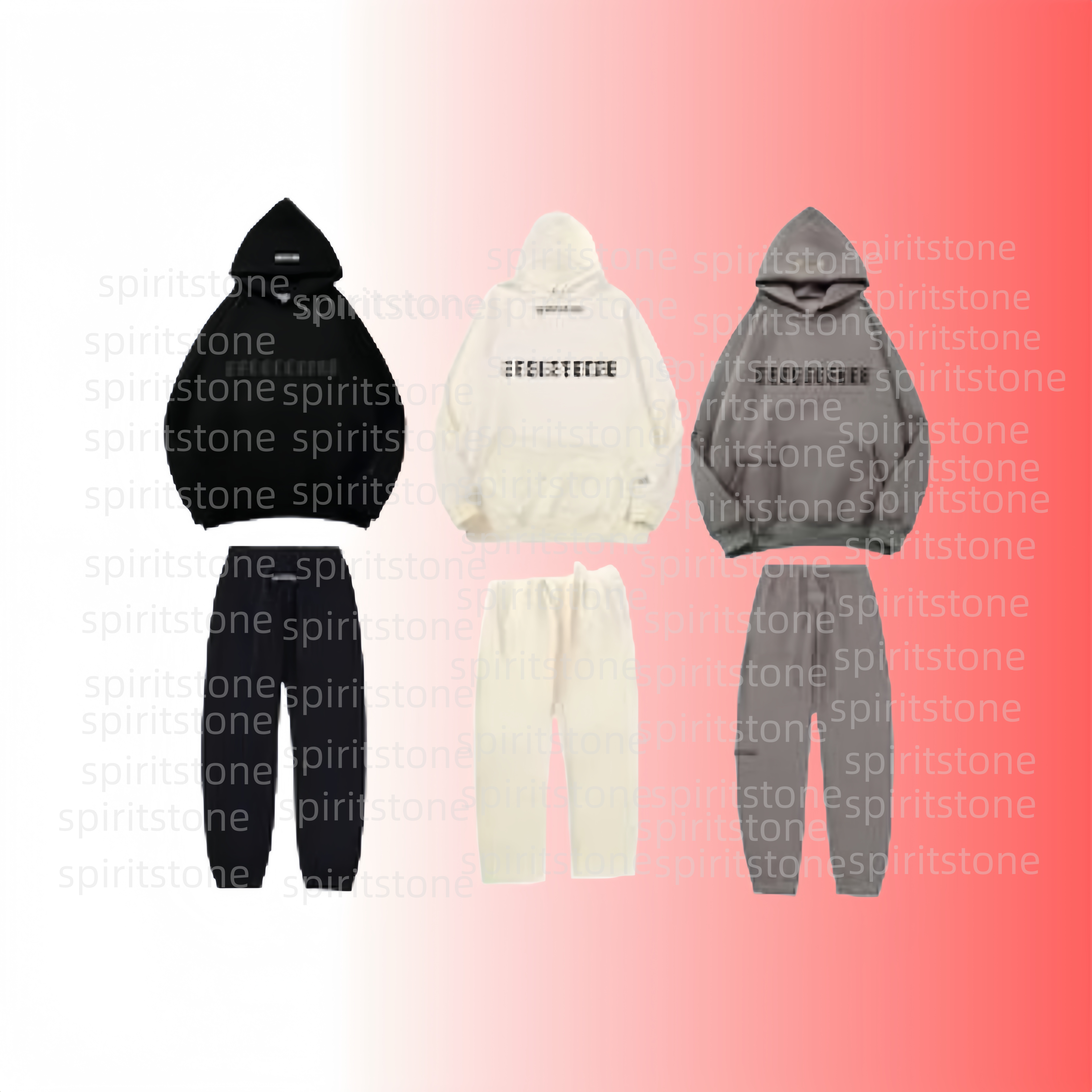 essential Sweatsuit 2 Piece Outfits Unisex Stamping essantielss Hoody And Jogger Essencial Sportswear Set Essentials Baggy Casual Streetwear Tracksuit 5e6
