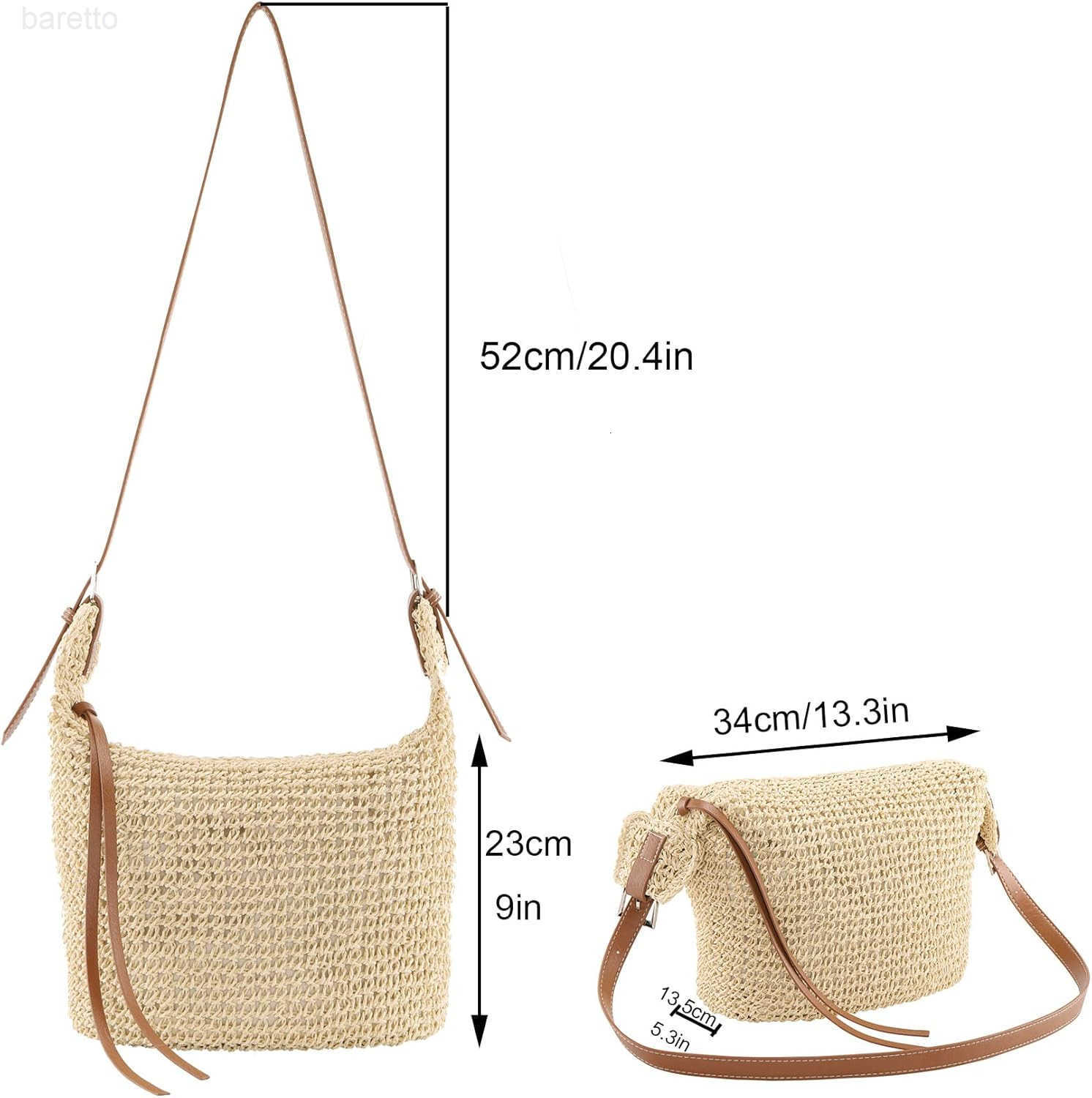 Women Straw Handbag Purse Small Summer Beach Handmade Crossbody Shoulder Tote Handbag Handwoven Beach Straw Bag M250903