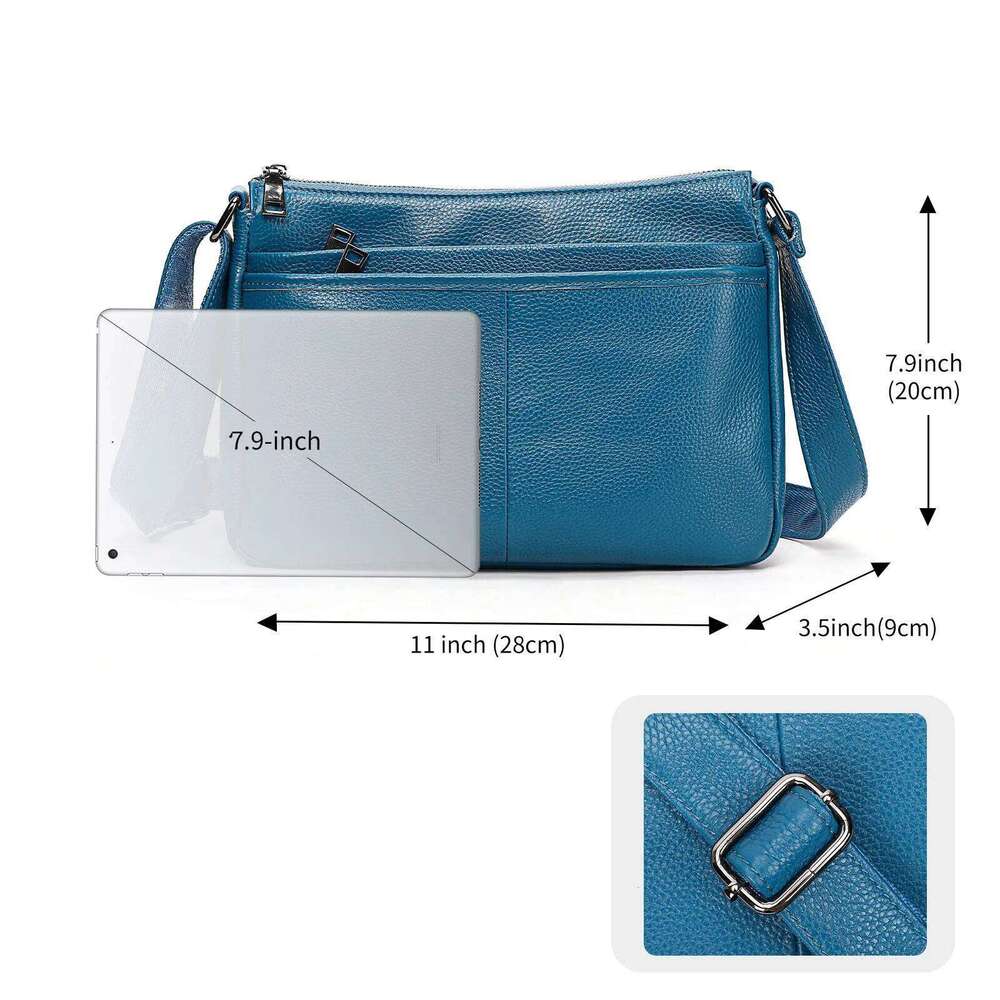 First Layer Cowhide Women's Shoulder Bag Large Capacity Soft Genuine Leather Mother's Crossbody Bag Female Handbag