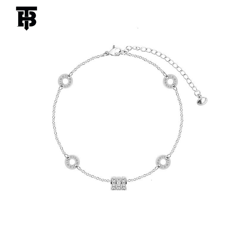 TB BHULAMTE Designer Women's All-diamond Small Waist Titanium Steel Bracelet Is A Niche Light Luxury 18k Non-fading High-end For Women