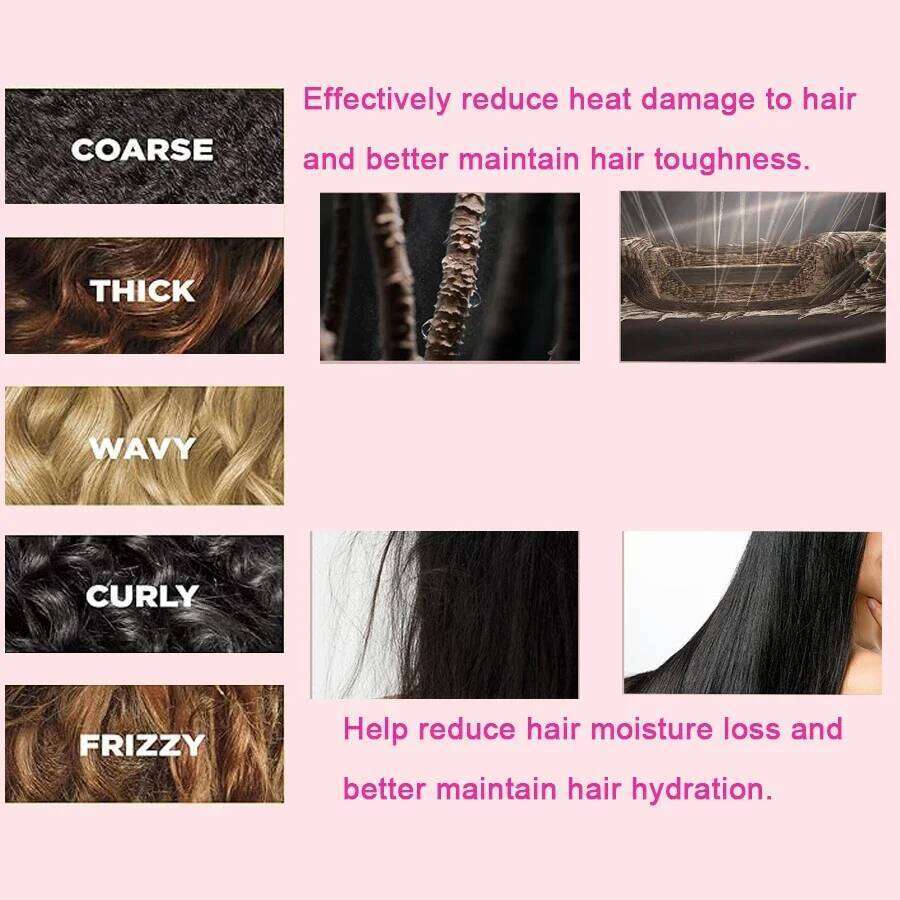 6In1 Professional 1300W Multi-Functional Hair Styler - Dry, Straighten, Curl With Brush, Ideal For Salon & Home Use