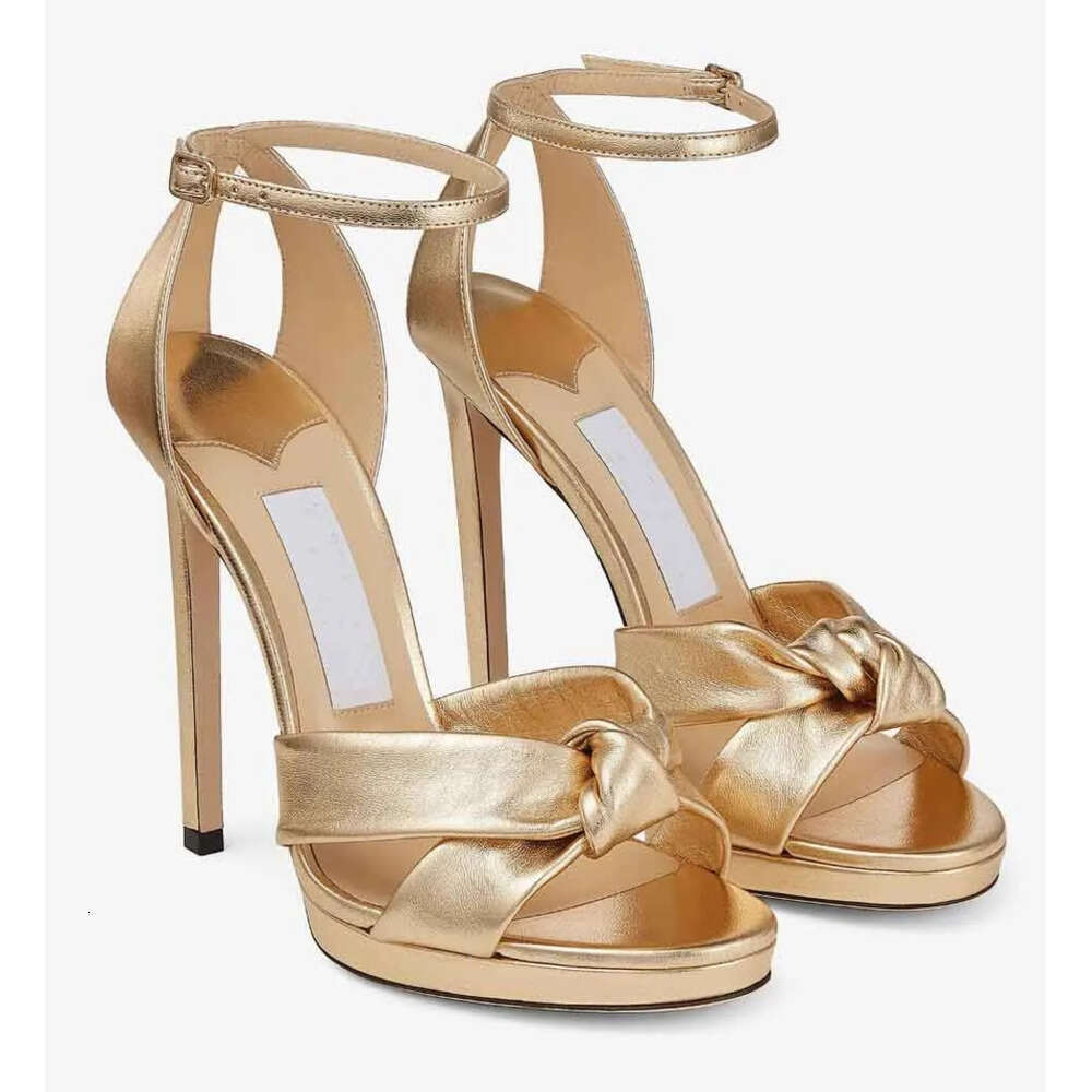Jimmmy Choo High Heels Rosie Satin Sandals Shoes For Women Two Tubular Straps Lady High Heels Elegant Wedding Party Dress Discount Footwear E76