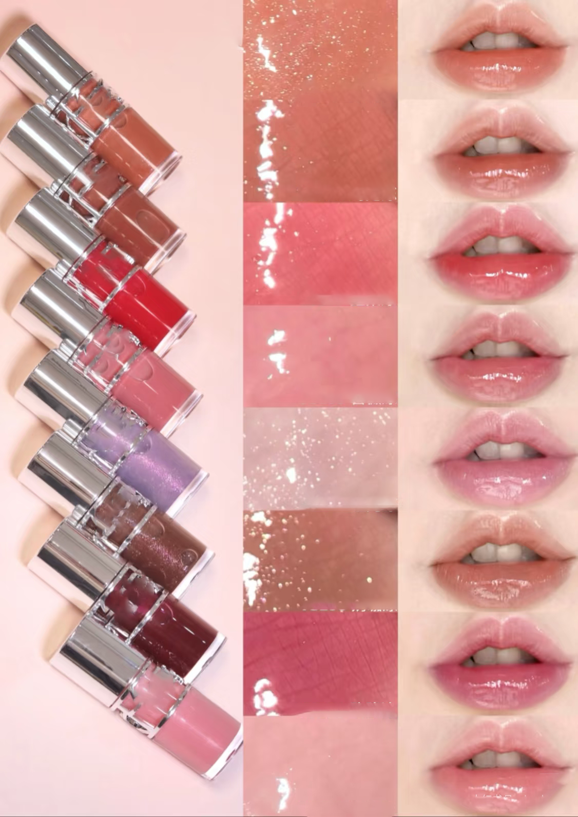 Makeup Lip Oil Gloss 6ml Loveshine Plumping Liquid Lipstick Moisturizing Repulpant Crystal Shiny Glitter Lipgloss 10colors Beauty Lips Cosmetics Fast Delivery