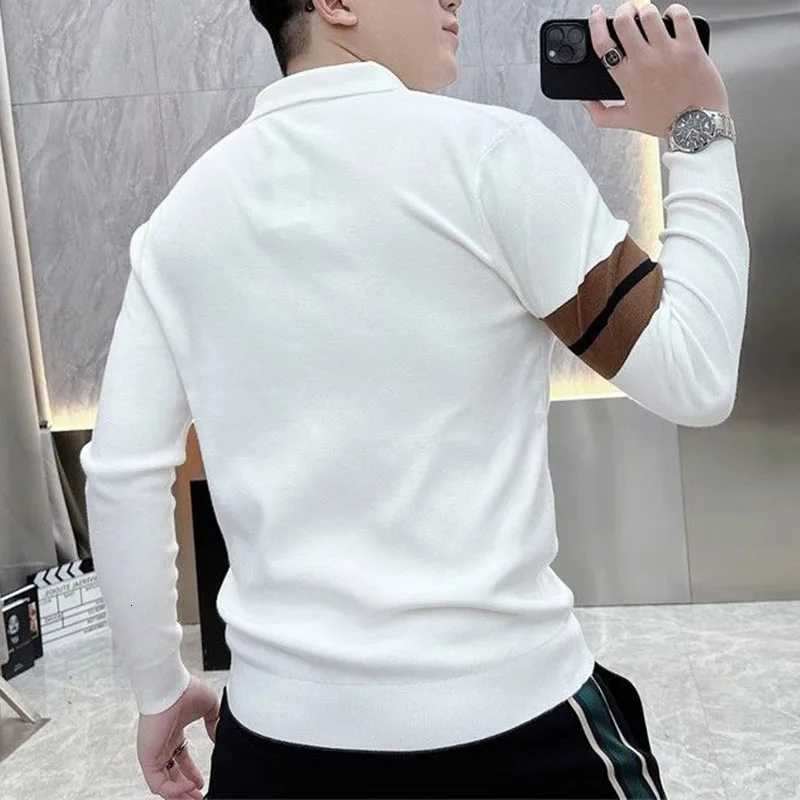 Spring Fashion New Luxury Men Shirts England Style Long Sleeve Slim Casual Business Contrast Color Inglebreasted Allmatch Tops X250903