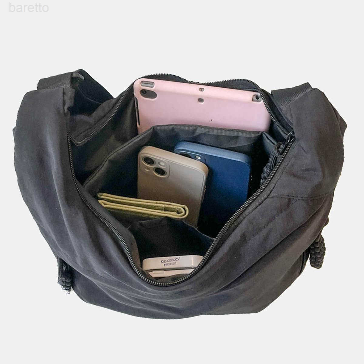 Nylon Crescent Bag Hobo Crossbody Bags Casual Sling Bag Slouchy Shoulder Bags Travel Messenger Bag for Women Men M250903