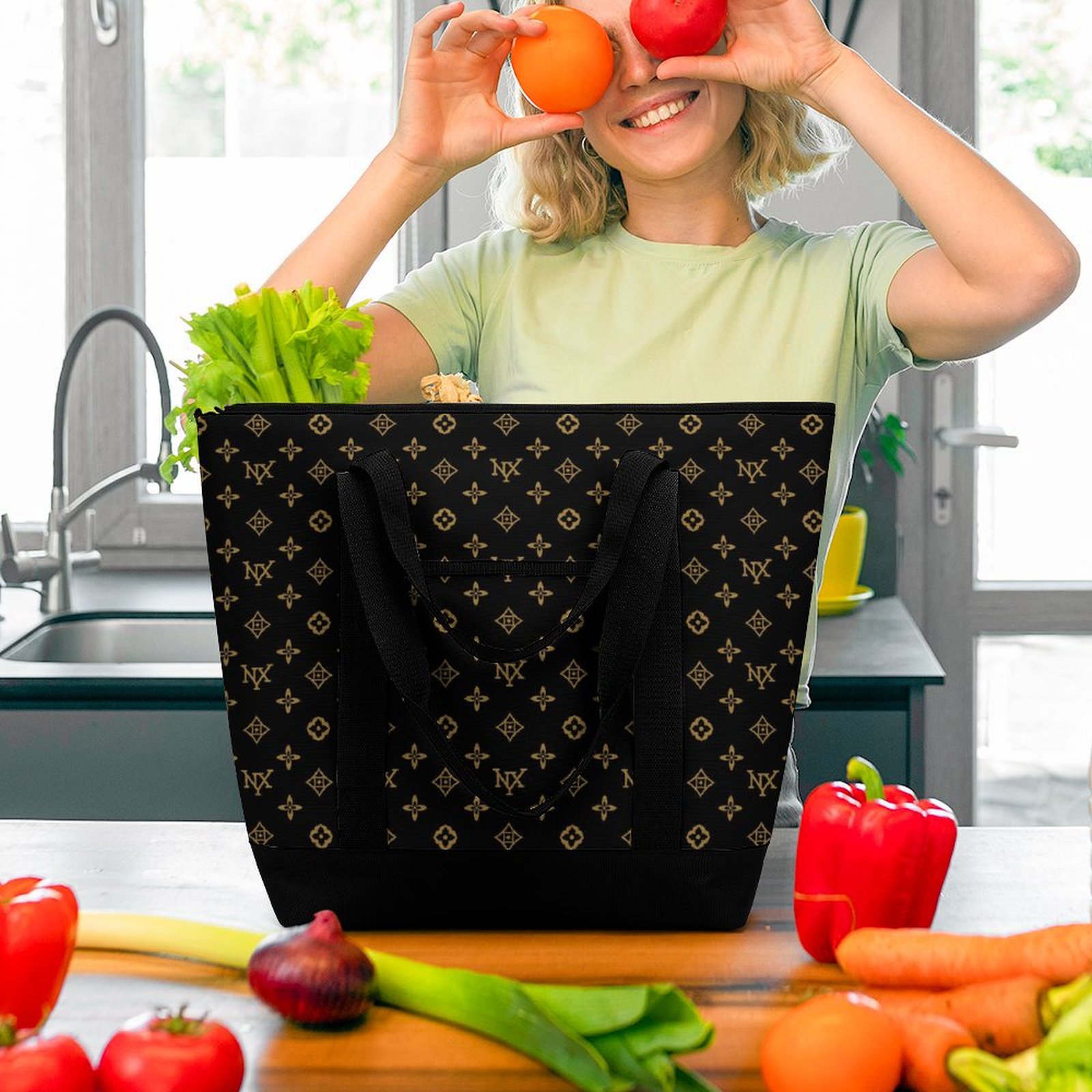 NXY Evening Bags Designer Tote Bags for Women Handbags Capacity Shopping Bags Travel Crossbody Shoulder Purses Large capacity insulated shopping bag X