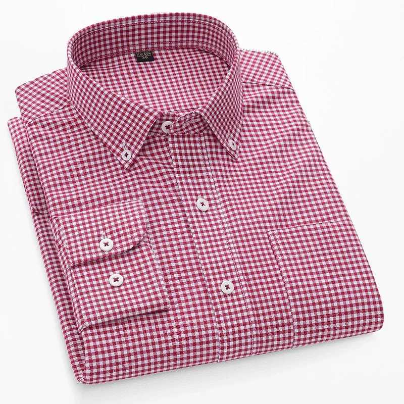 BROWON Brand 2025 Spring Casual Long Sleeves Shirts Men Turndown Collar Business Shirts Mens 100 Cotton Oxford Cloth Tops Man X250903