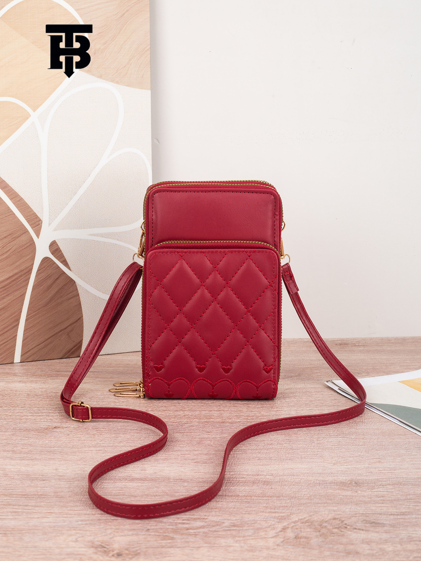 TB BHULAMTE Designer's New Mobile Phone Bag Cute Fashionable Multi-functional Single-shoulder Crossbody Bag Three-zipper Embroidered Butterfly Pr