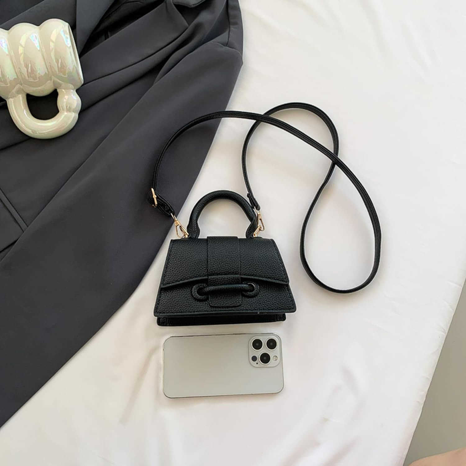 Mini Purses for Women Cute Top Handle Crossbody Bag Stylish Tiny Clutch Handbag with StrapW250903