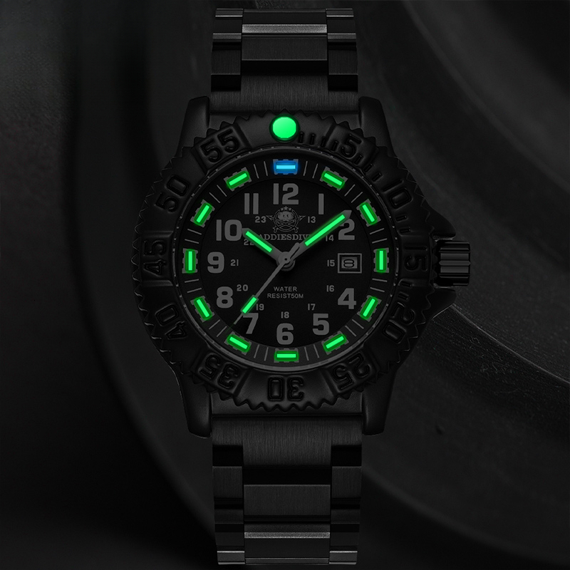 50M Waterproof Men Quartz Wrist Watch Stainless Steel Strap Sport Watch for Men Luminous Hands Date Display reloj hombre