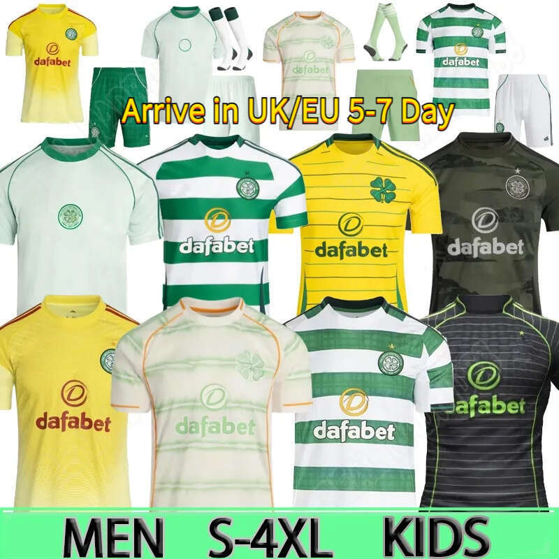Celts 25 26 Soccer Jerseys Home away CelticFC KYOGO EDOUARD McCARTHY KUHN IDAH CHRISTIE KYOGO GRIFFITHS FORREST MEN Kids kit uniforms Football Shirt celticfc jersey