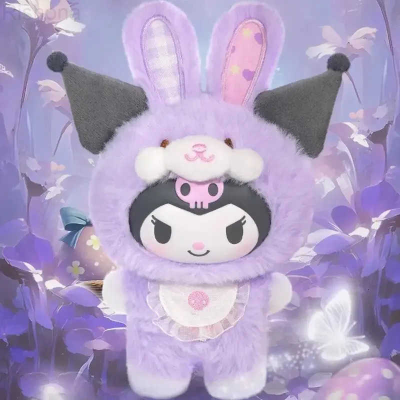 Sanrio Genuine Elf Rabbit Series Blind Box Kuromi Hello Kitty 3 Generations Vinyl Doll Childrens Toys Christmas Gifts H251129