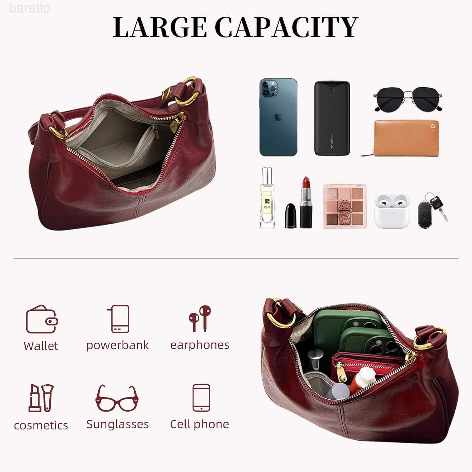 Shoulder Bag for Women Trendy Y2K Purse Handbag Top Handle Small Punk Purse Hobo Underarm Clutch Bag M250903