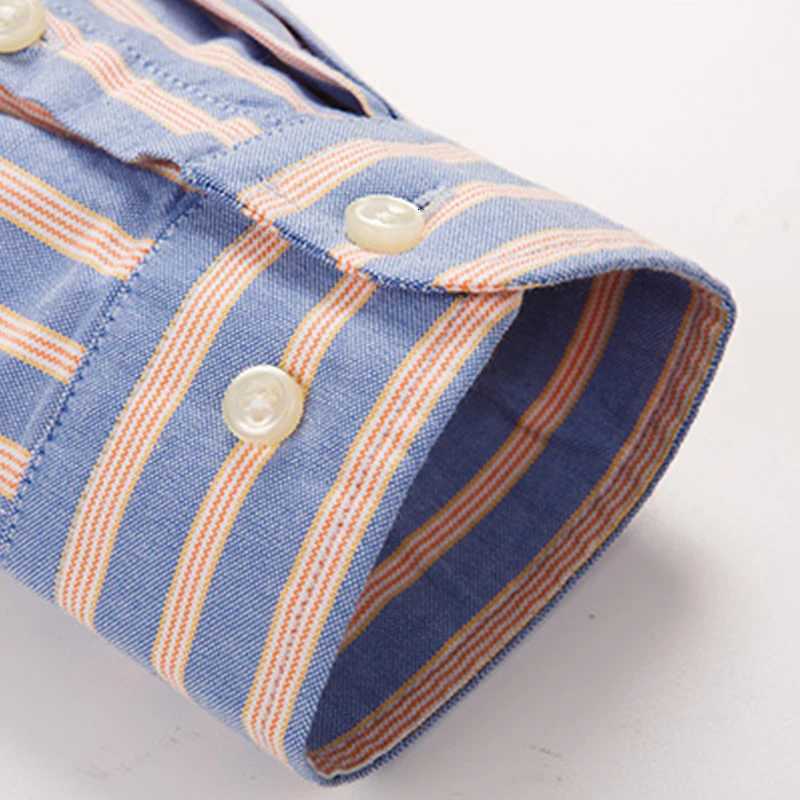 New100Cotton Smart Casual longsleeve shirts for men soft Oxford business regular fit shirt British wind elegant office clothes X250903