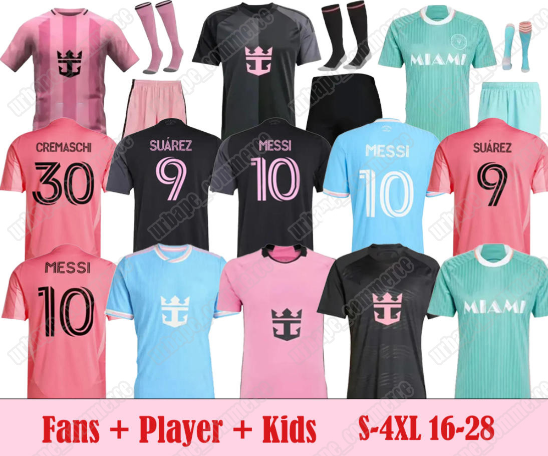 25 26 inters messijersey30 miami soccer jerseys shirts HIGUAIN TRAPP PELLEGRINI CARRANZA PIREZ MORGAN JORDI ALBA SERGIO SUAREZ USTARI 2025 2026 football Kids Kit