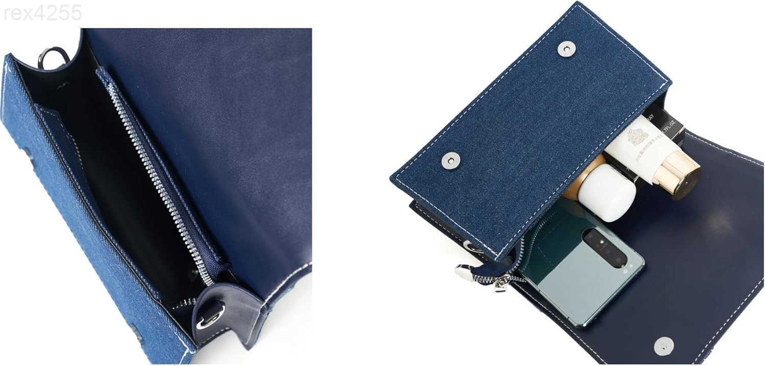 Women Patchwork Shoulder Bags Mini Purse Crossbody Bag Denim Top Handle Clutch HandbagW250903