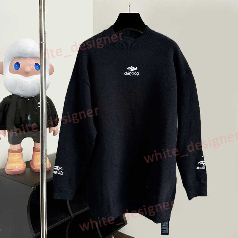 Designer Men's Sweaters Correct Version Brand Letter Embroidery Long Sleeve Knitted Sweater Unisex High Version Trendy Pullover Sweater