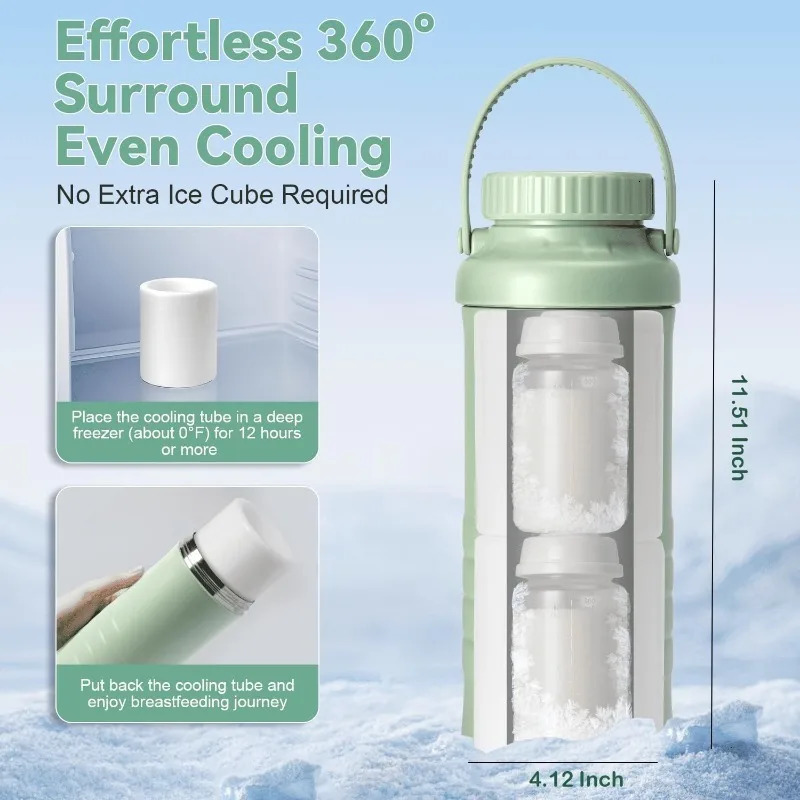 Portable Breast Milk Cooler Bottle Breastmilk Chiller for Travel Cooling Keeps Fresh Breastfeeding Storage 250903