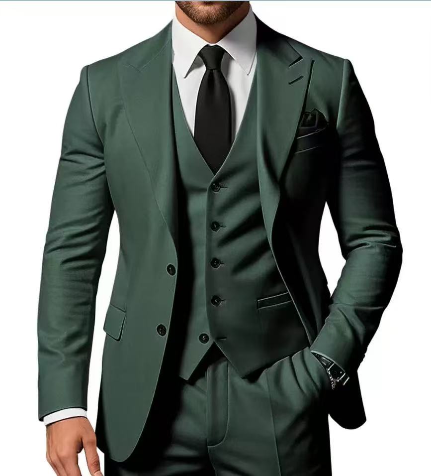T1630 men's suit embroidered two-piece suit slim fit formal clothing long suit manufacturers wholesale