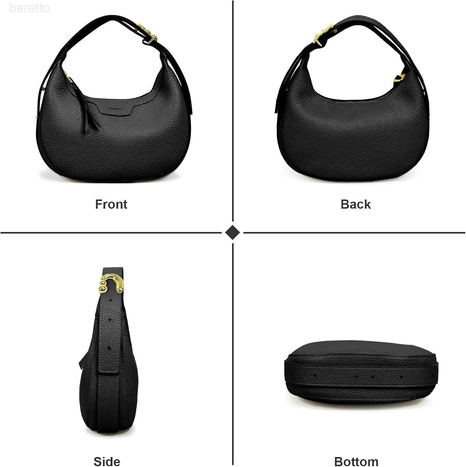 Leather Crescent Shoulder Bag for Women Crossbody Handbag Saddle Bag Chic Satchel Purse M250903