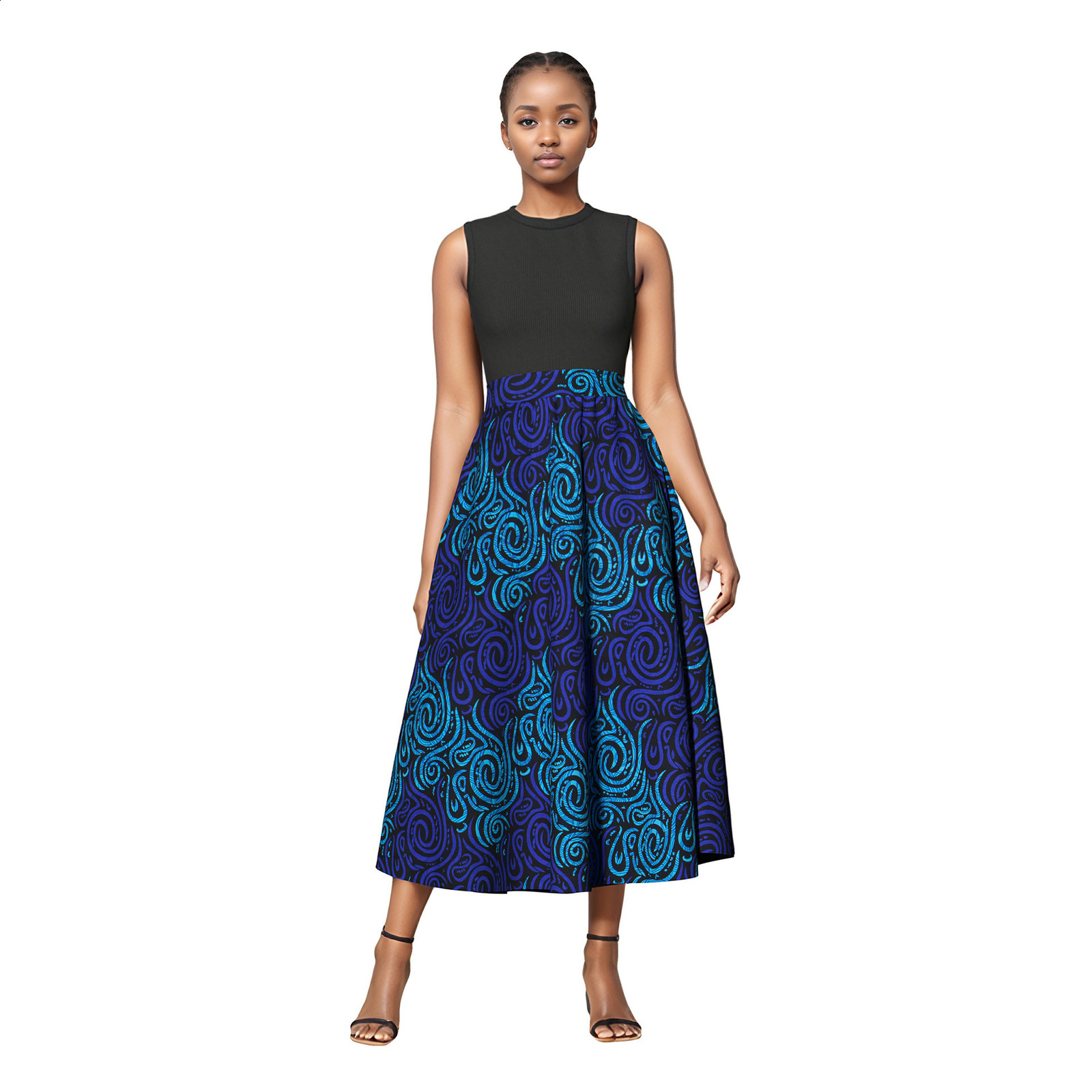 VODA Summer Retro Womens Floral Printed Bohemian Dress Set Short Sleeve Ruffle 2-piece Casual Top Long Skirt Set 250109