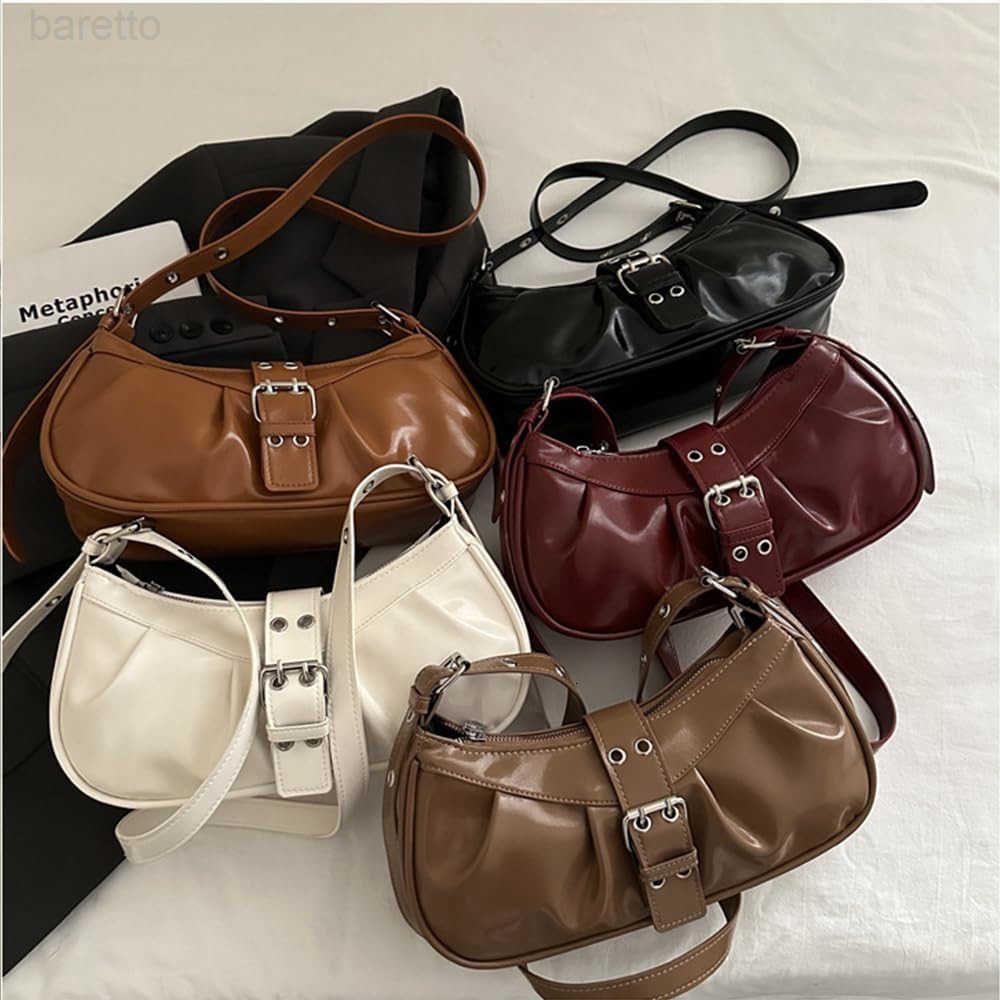 Y2K Shoulder Bag PU Leather Hobo Bag for Women Small Cute Clutch Purses Going Out Top Handle Purse M250903