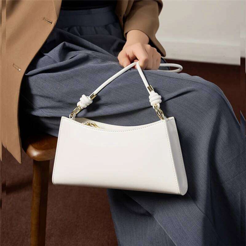 Toptrends Smooth Genuine Leather Underarm Shoulder Bags For Women 2025 Designer Evening Party Purses Cute Ladies Handbags