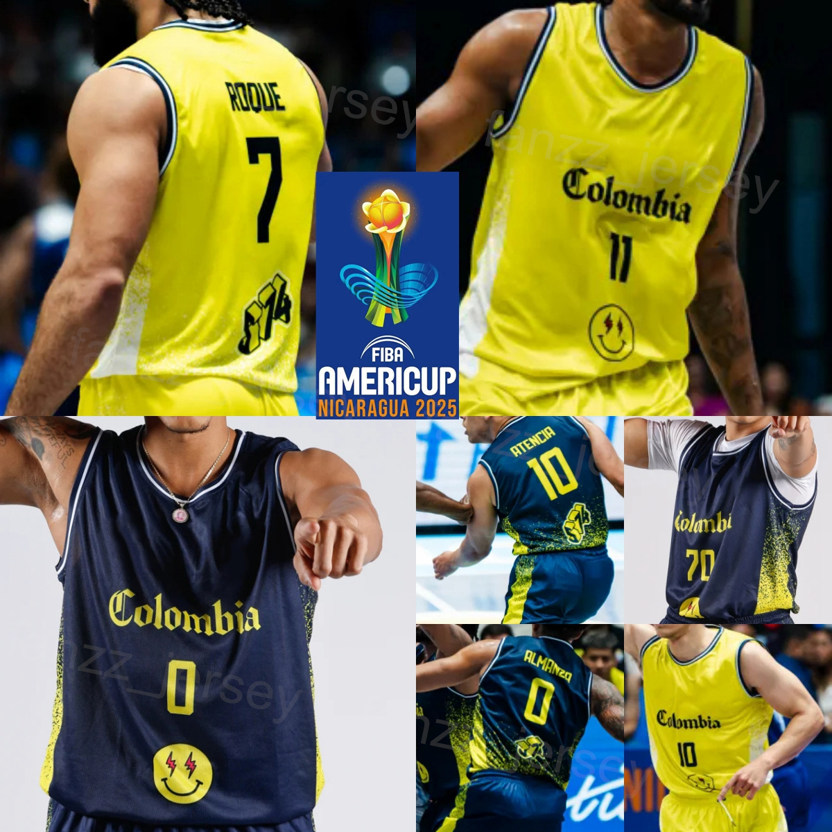 Printed Basketball 11 Braian Angola Jersey Colombia AmeriCup Woman Youth Man 0 Luis Almanza 45 Cristian Solis Hansel Atencia Romario Roque Michaell Jackson 2025-26