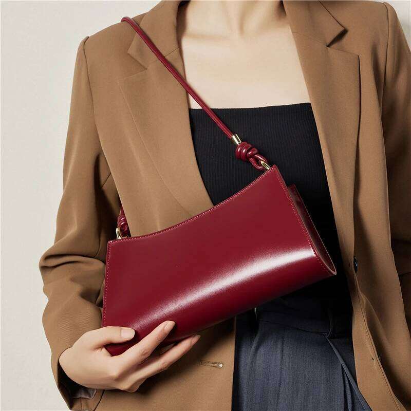 Hifashion Cowhide Genuine Leather Underarm Shoulder Bags For Women 2025 Designer Evening Party Purse Work Ladies Handbags