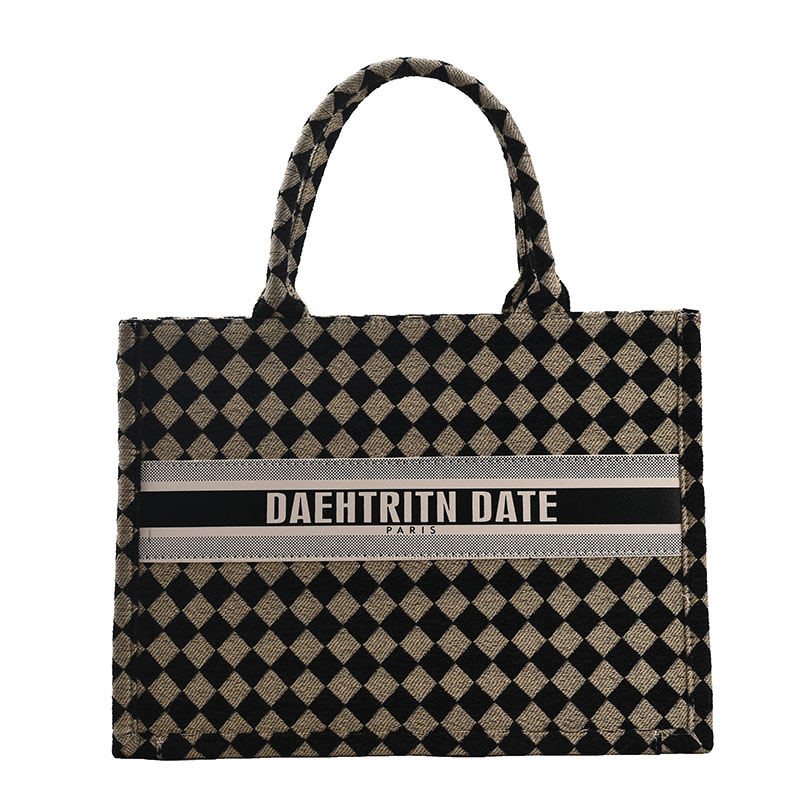 Free delivery designer bags Large capacity tote bag women retro armpit bag commuting handbag shoulder bag Water-resistant black plain