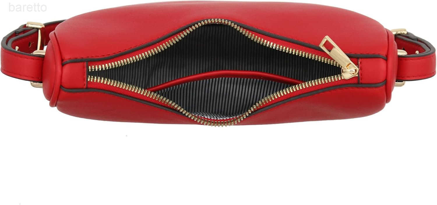 Small Crescent Smooth Faux Leather Underarm Shoulder Bag M250904