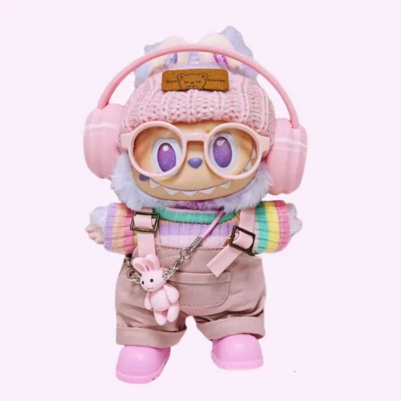 New Doll Clothes Accessories Suitable for Labubu V1 V2 V3 17CM Cute Trendy Cool Rainbow Tshirt Shoe Set Only Clothes No DollsXJ250903
