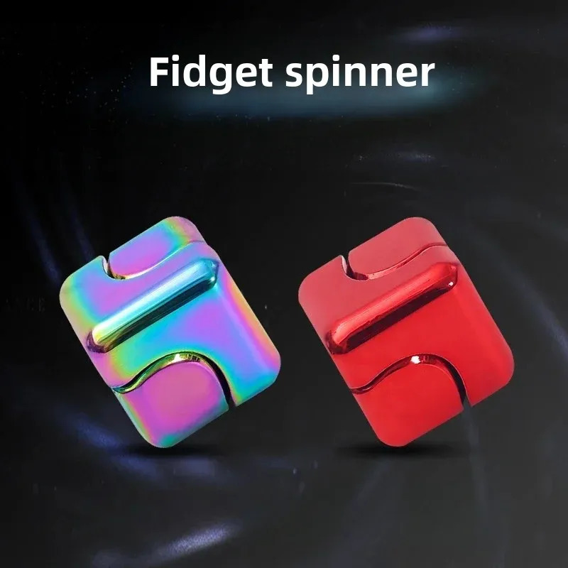 Metal Cube Rotating Fingertip Gyroscope Fidget Anti Stress Toys Adult Office Home Travel Portable Spinner Toys Christmas Gifts 250903
