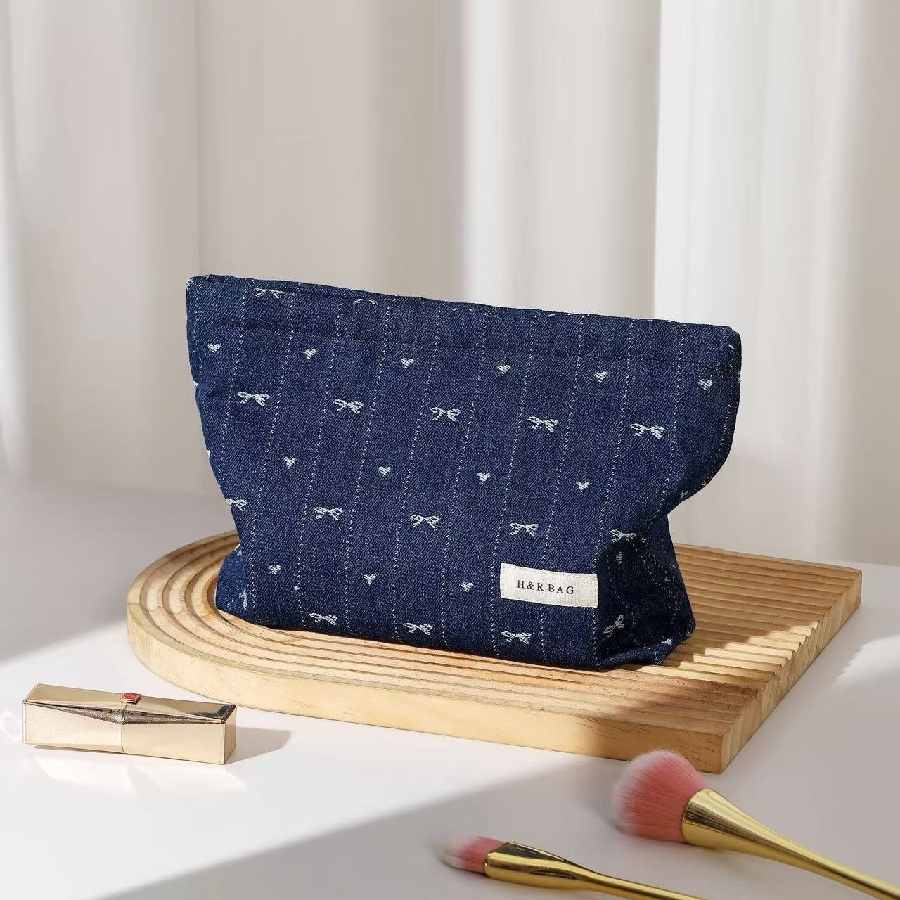 333-10Solid color cosmetic bag women's large capacity travel storage bag