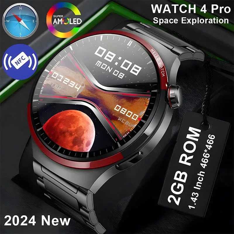 2025 New for Watch 4 Pro Smart Watch Men Heart Rate AMOLED HD Sn Always Display BT Call Business smart watchXJ250903