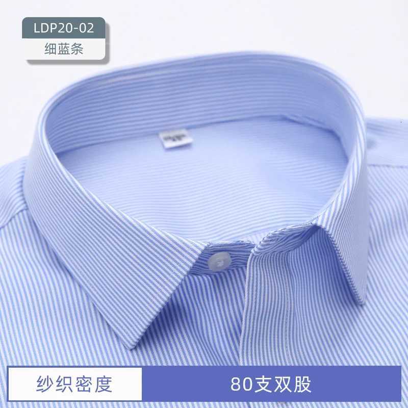 Mens Long Sleeve SolidStripe Dress Shirt NonIron Formal Business Social Buttonup Easy Care Luxury DP Cotton Shirts X250903