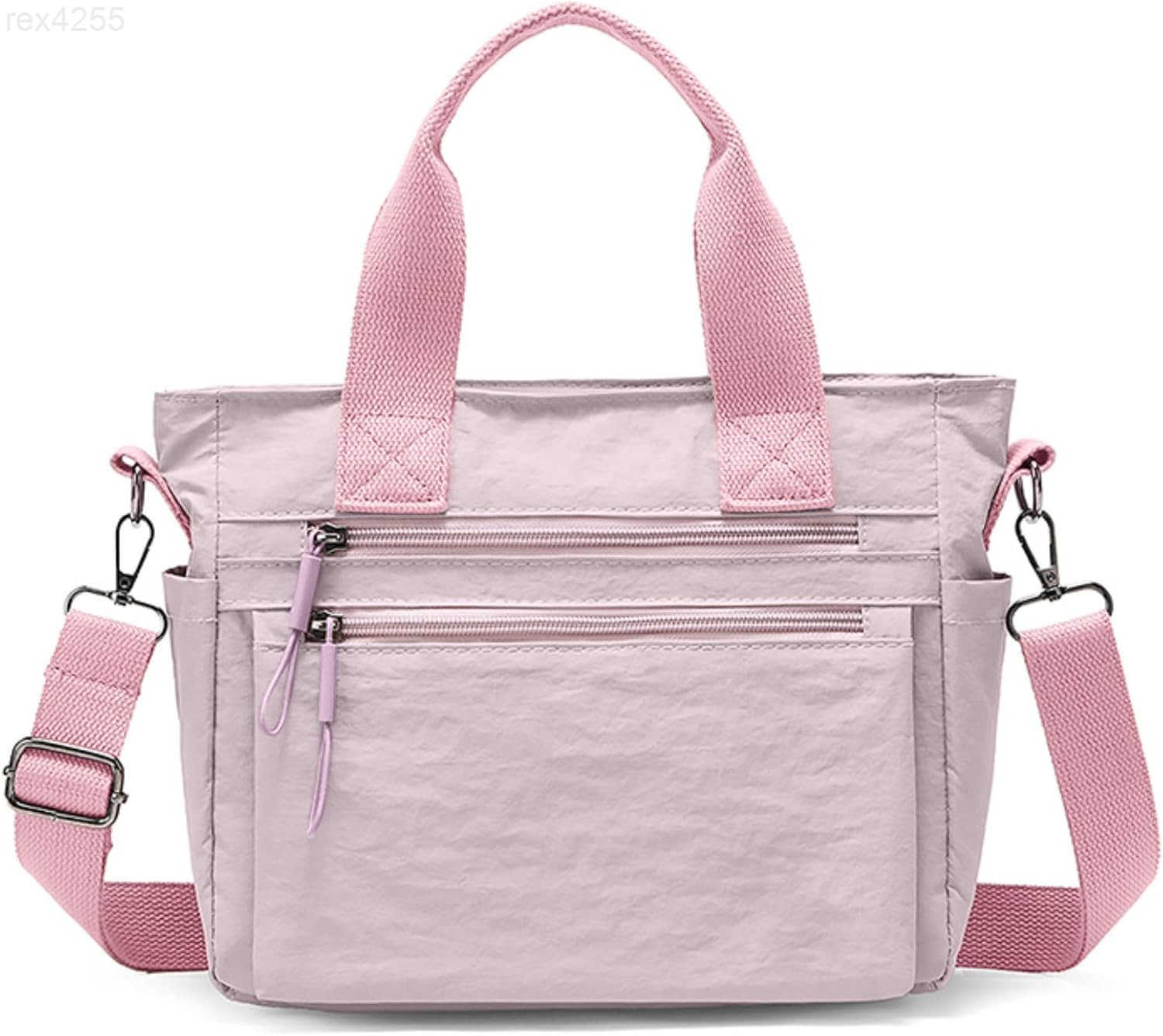 Small Nylon Tote Bag for Women Lightweight Crossbody Tote Handbag with Long Strap for Daily Work College TravelW250903