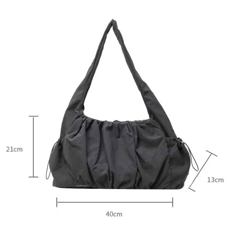 Luxury Handbag Nylon Cloth Women Tote Large Capacity Summer 2025 New All-Match Ins One-Shoulder College Student Class Bag Lady Handbag Handbag