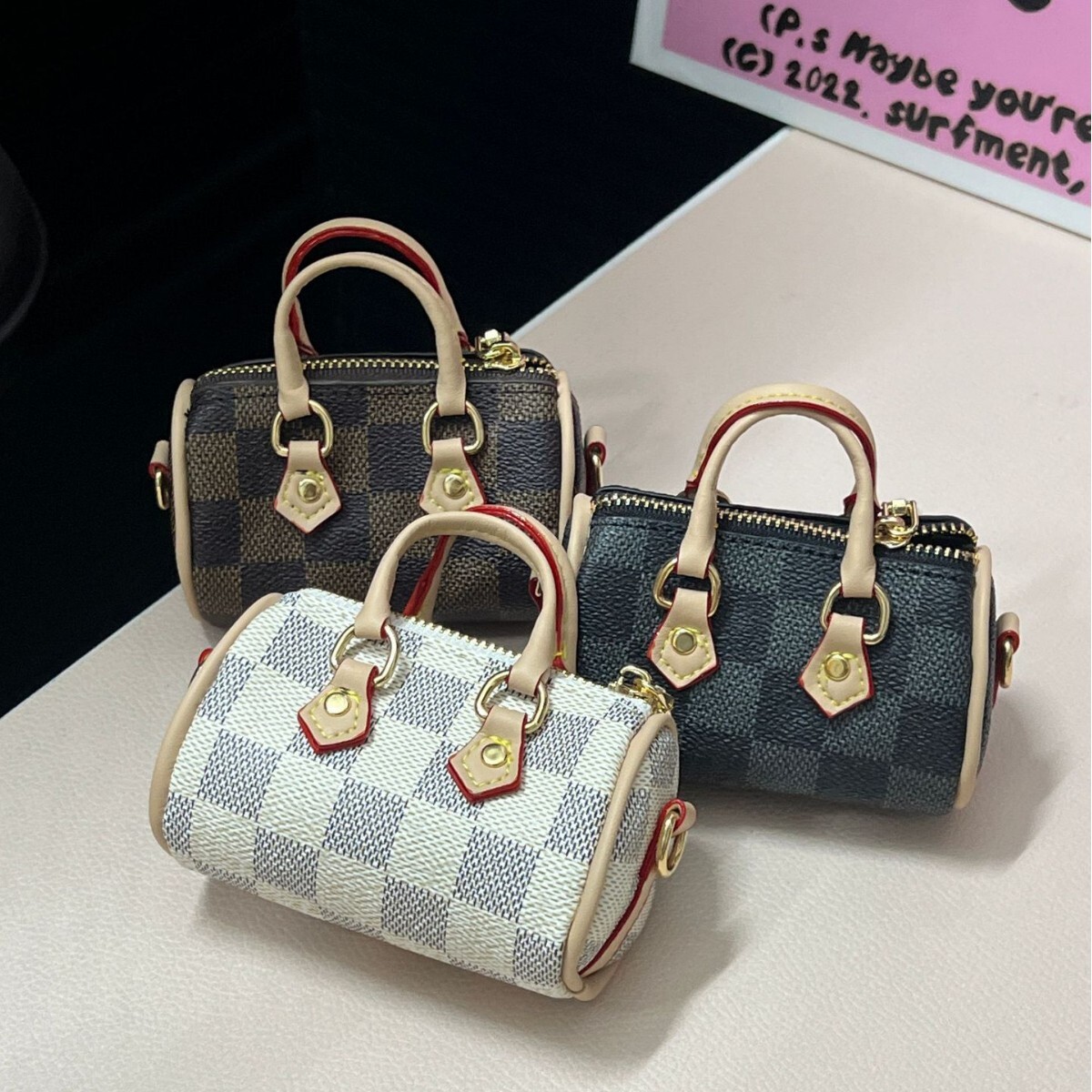 Mini Pillow Coin Purse Earphone Keychain Live Streaming Same Style Pendant Car Key Bag