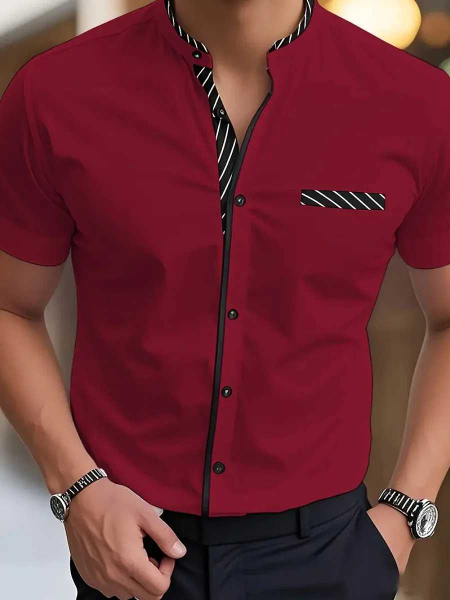 2025 new model of mens shirts in various colors 3D printed shirts business office clothing casual breathable fabric X250903