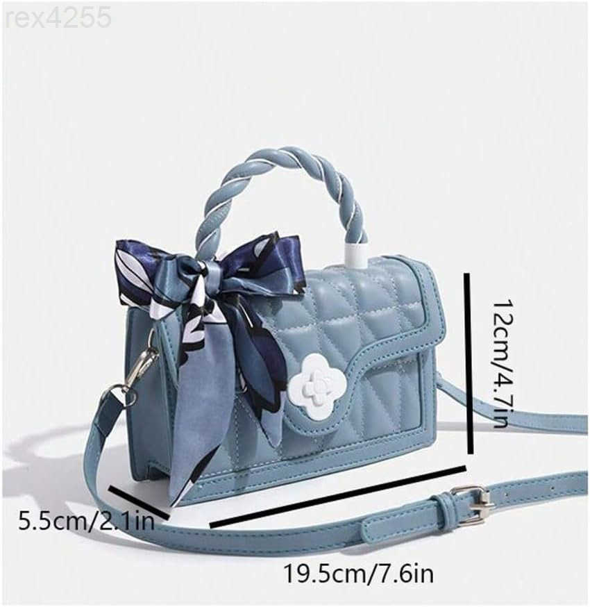 Crossbody Bags Top Handle Square Flap Satchel Purses with RibbonW250903