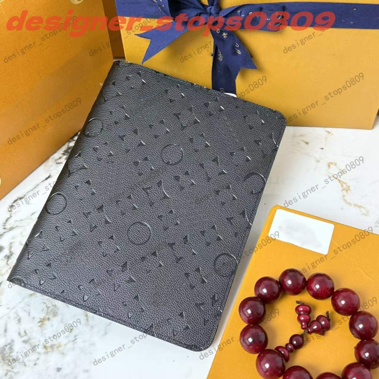 Designer Agenda Large Desk agenda Cover Holders Business Notebook Diary Protective Case Card Holder Wallets Desktop Designers Notepad unisex Diamond pattern