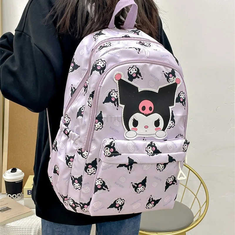 Sanrio Start Of School Season Backpack Anime Kuromi Cinnamoroll Student Bag Large Capacity Women Bag For Children Girls Gift L250930